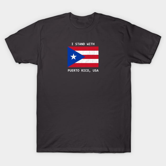 Stand with Puerto Rico, USA T-Shirt by codeWhisperer
